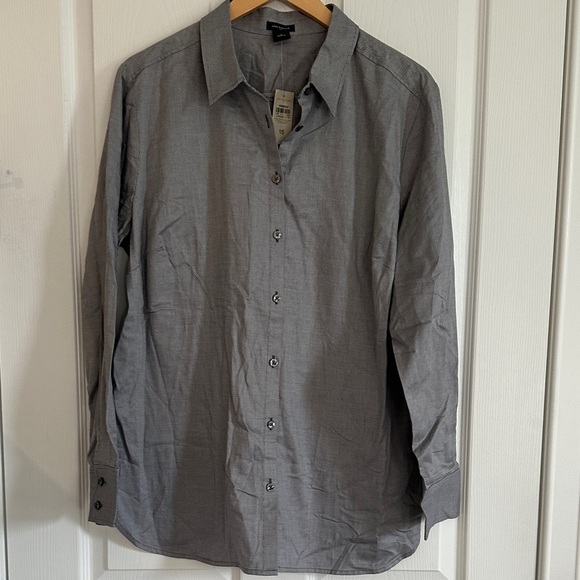 Ann Taylor Charcoal Dress Shirt NWT - Picture 1 of 7